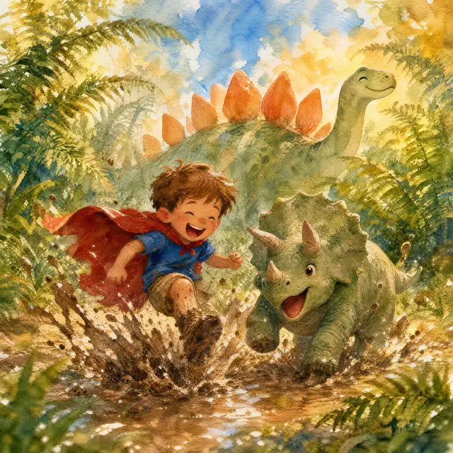 Illustration from chapter: Rex, Fern, and the Stomping Game